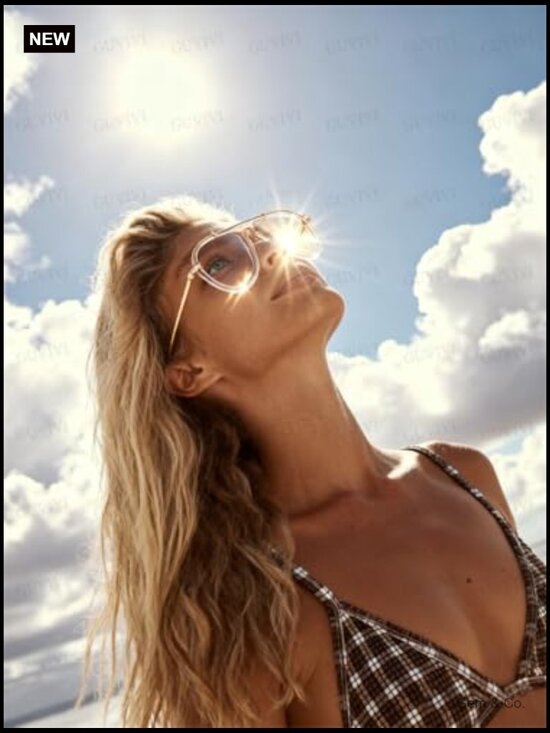 Oversized Aviator Sunglasses Retro Gold Metal Square Shield